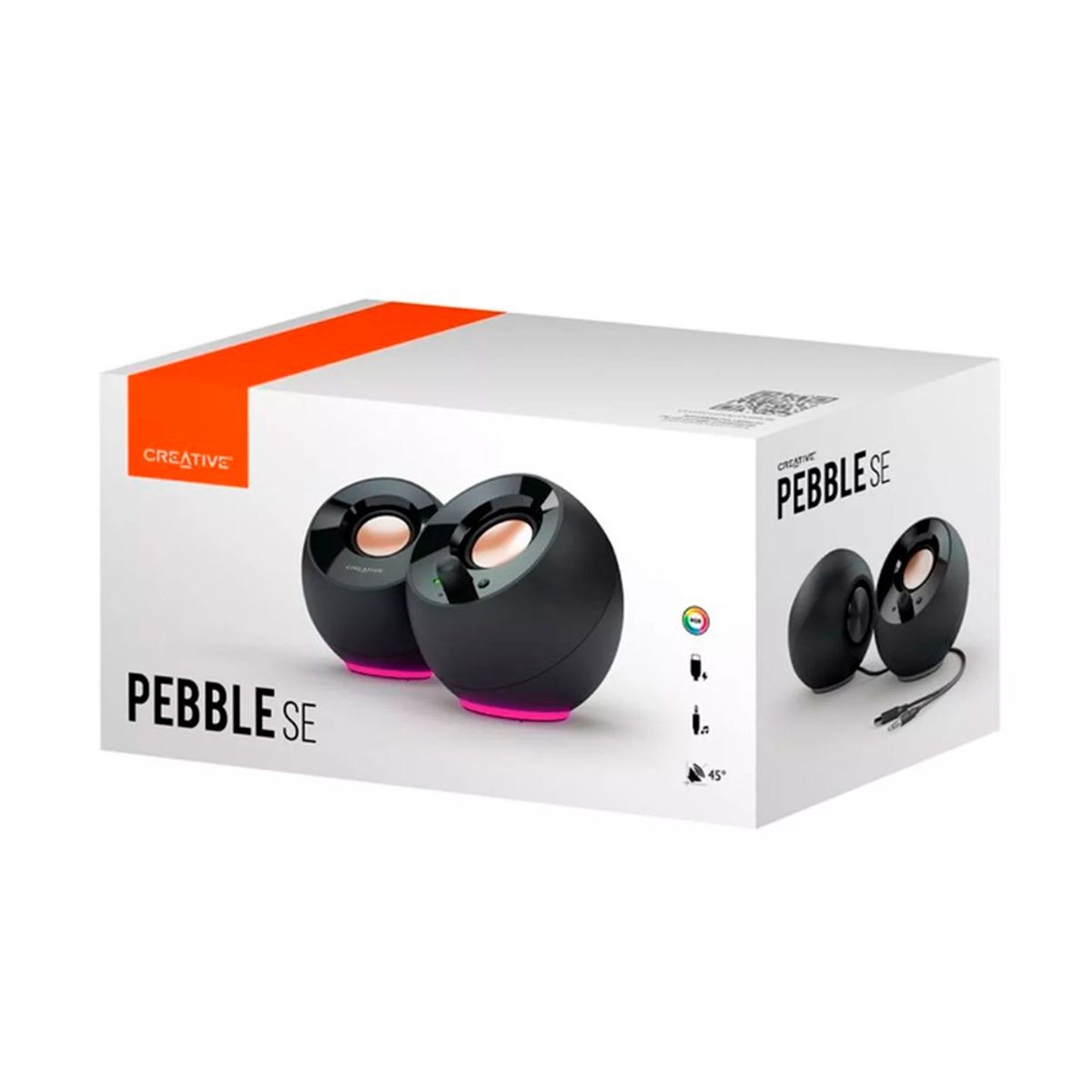 CREATIVE - PARLANTE CREATIVE PEBBLE SE RGB USB-POWER NEGRO PN 51MF1725AA000