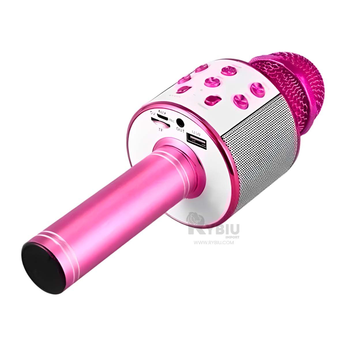 GENERICO - Microfono Util con Bluetooth en Fucsia Y+Regalo Stickers