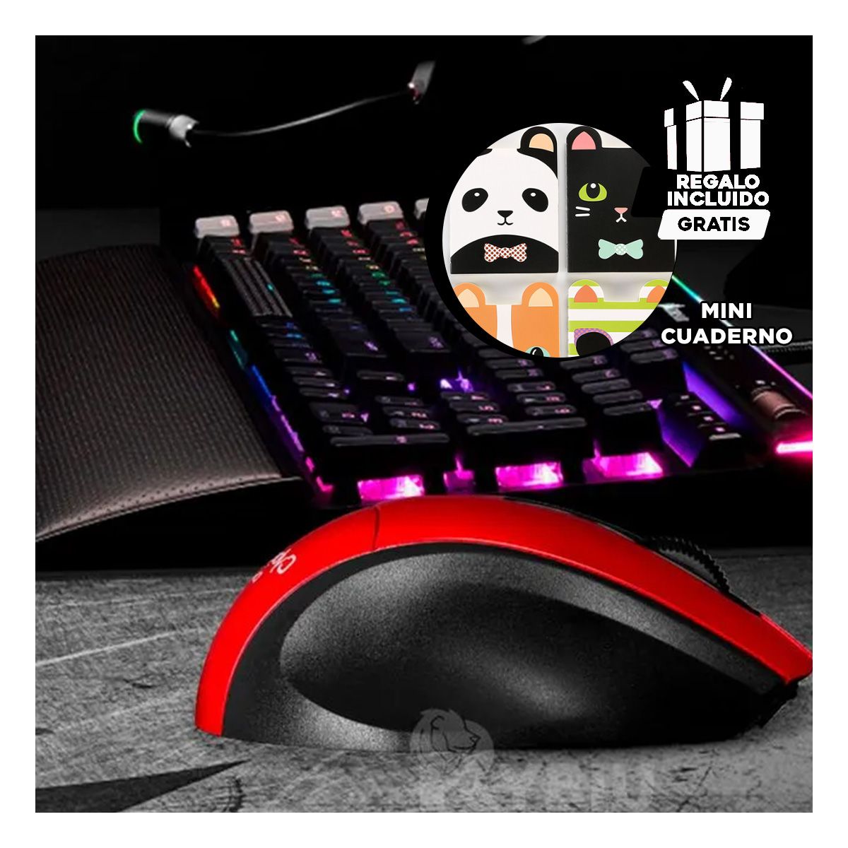 GENERICO - Mouse Multifuncional Cybertel en Rojo Y+Regalo Stickers