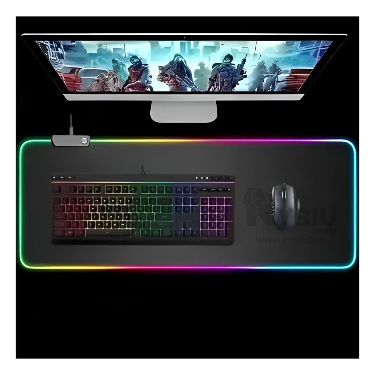 GENERICO - Pad con Alta Iluminación en Color Negro Y+Papel de Regalo