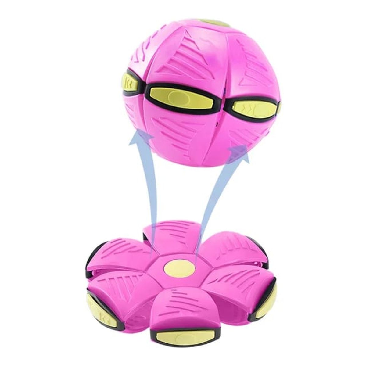 GENERICO - PELOTA  FLAT BALL CON LUCES ROSADA