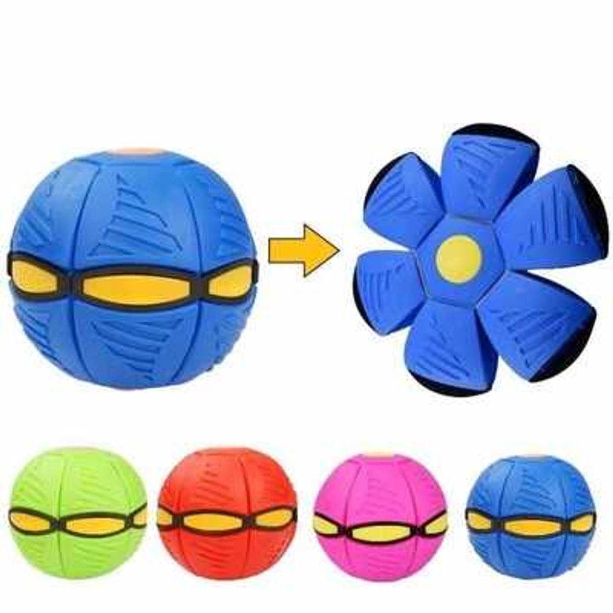 GENERICO - PELOTA  FLAT BALL CON LUCES VERDE