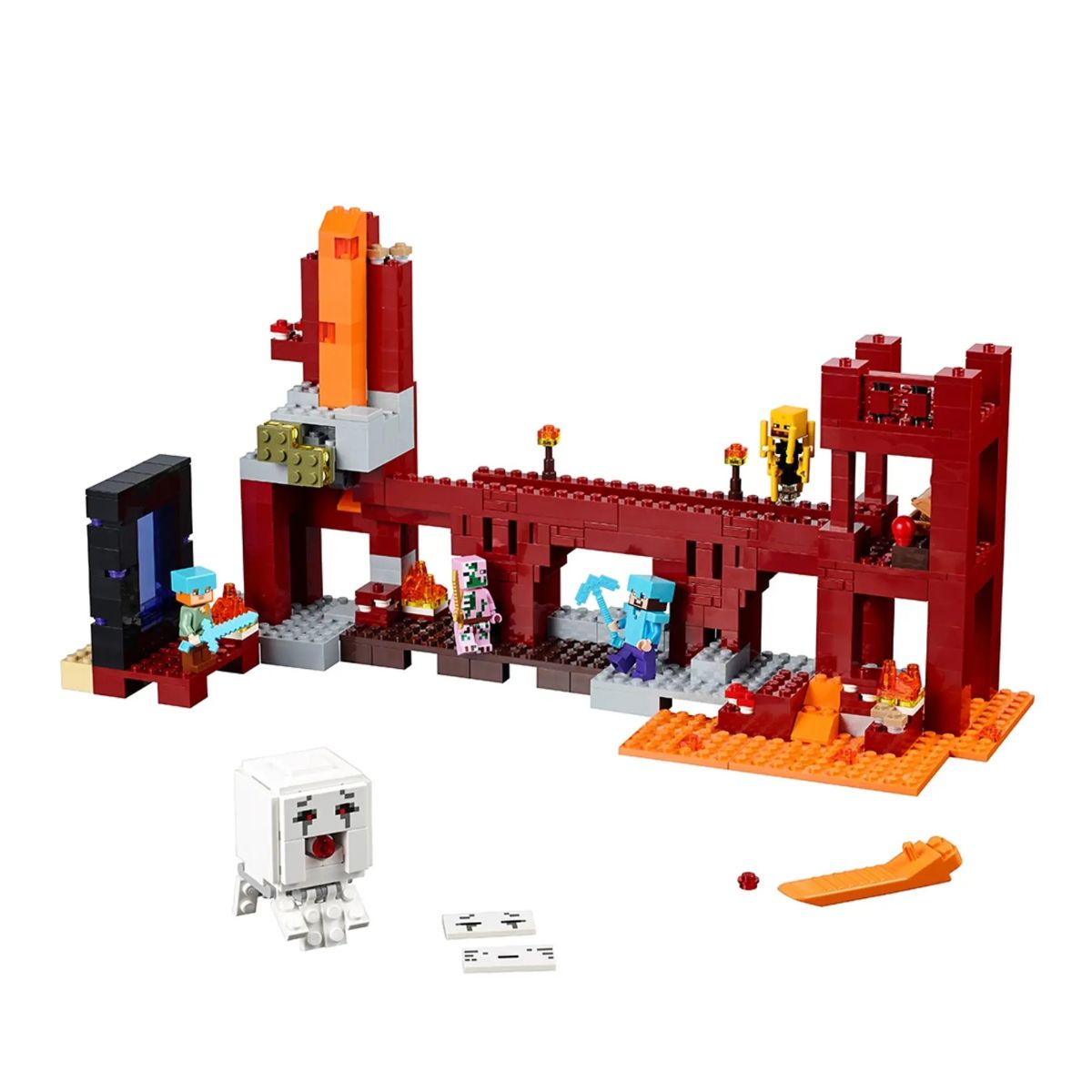 MINECRAFT - Bloques Construcción Minecraft La Fortaleza del Infierno My World 571 Pcs