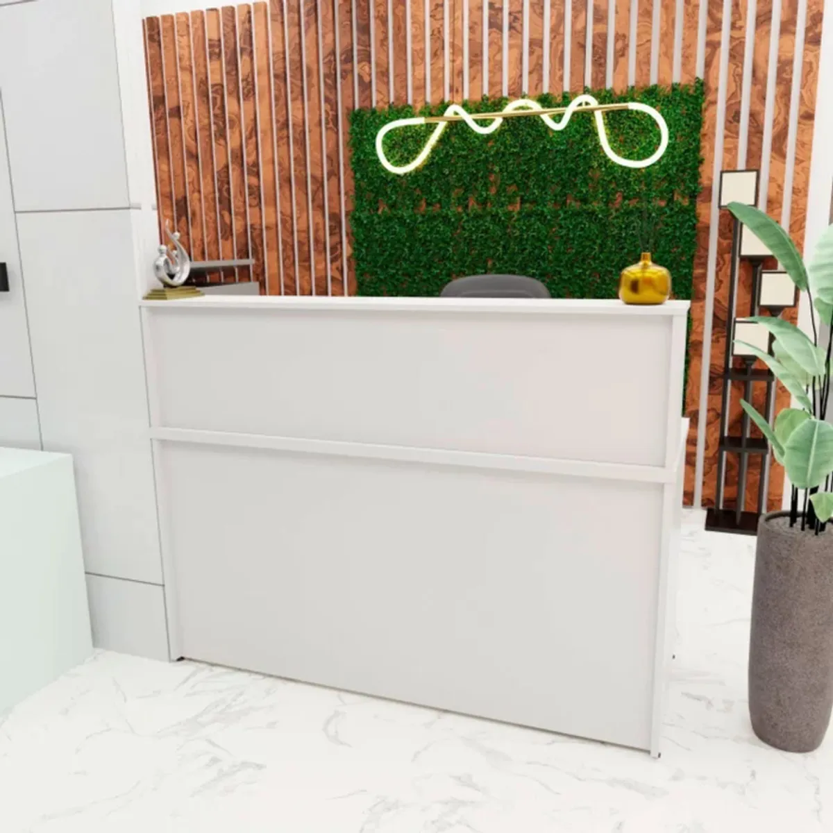 GENERICO - Escritorio de Recepción 140cm Nio Blanco R&R MUEBLES