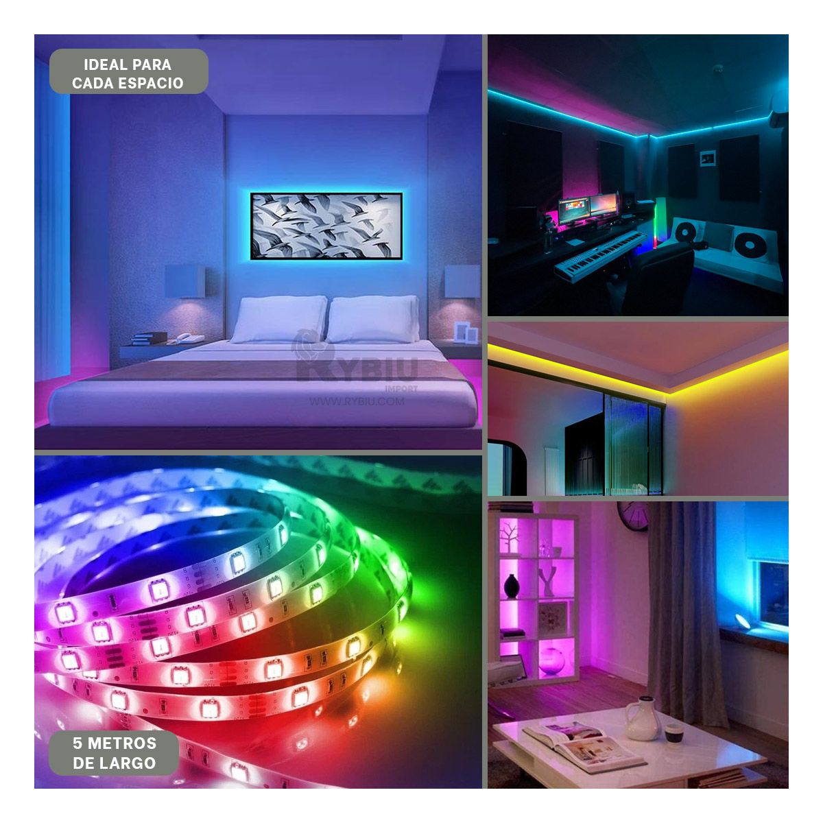 GENERICO - Led con Iluminacion Controlada Multicolor Y+Gift MiniAgenda