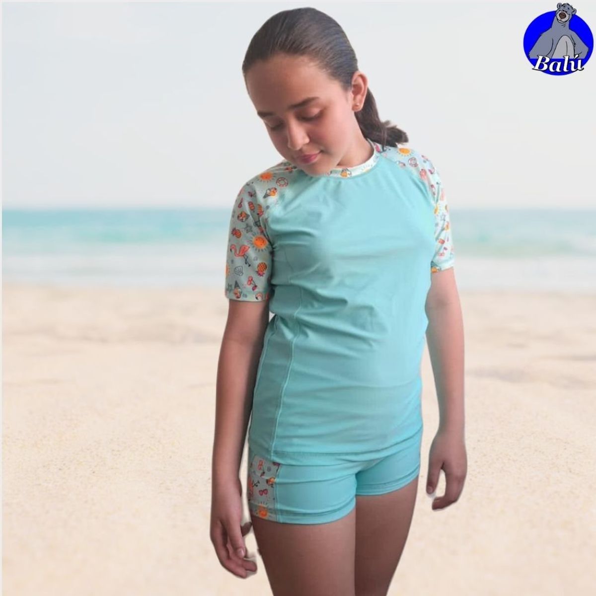 GENERICO - Conjunto de baño - polo de manga corta y short