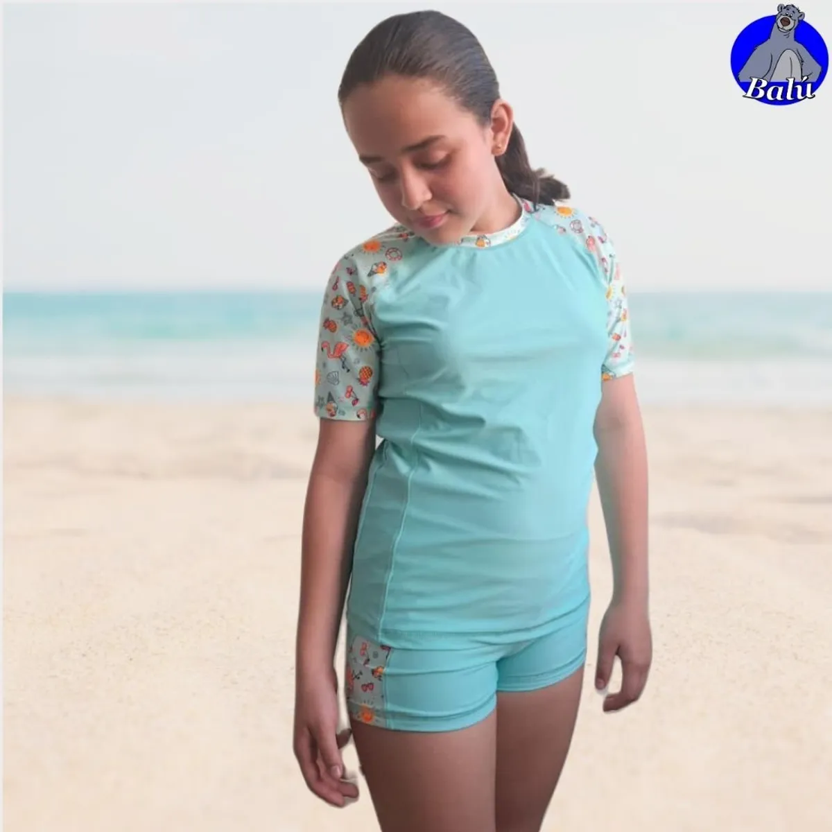 GENERICO - Conjunto de baño - polo de manga corta y short