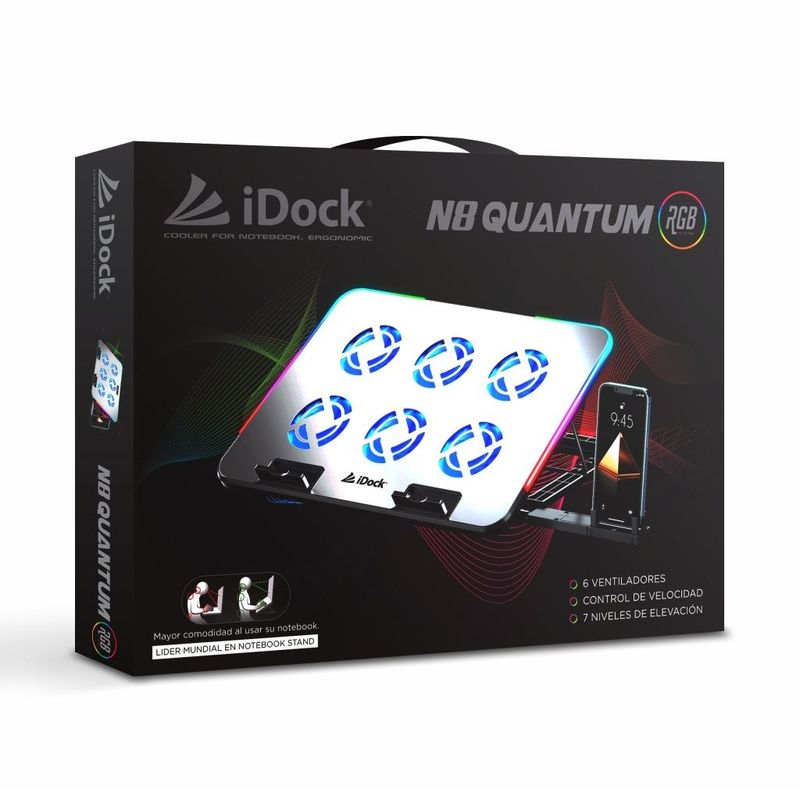 IDOCK - Cooler 6 ventiladores RGB N8 Quantum
