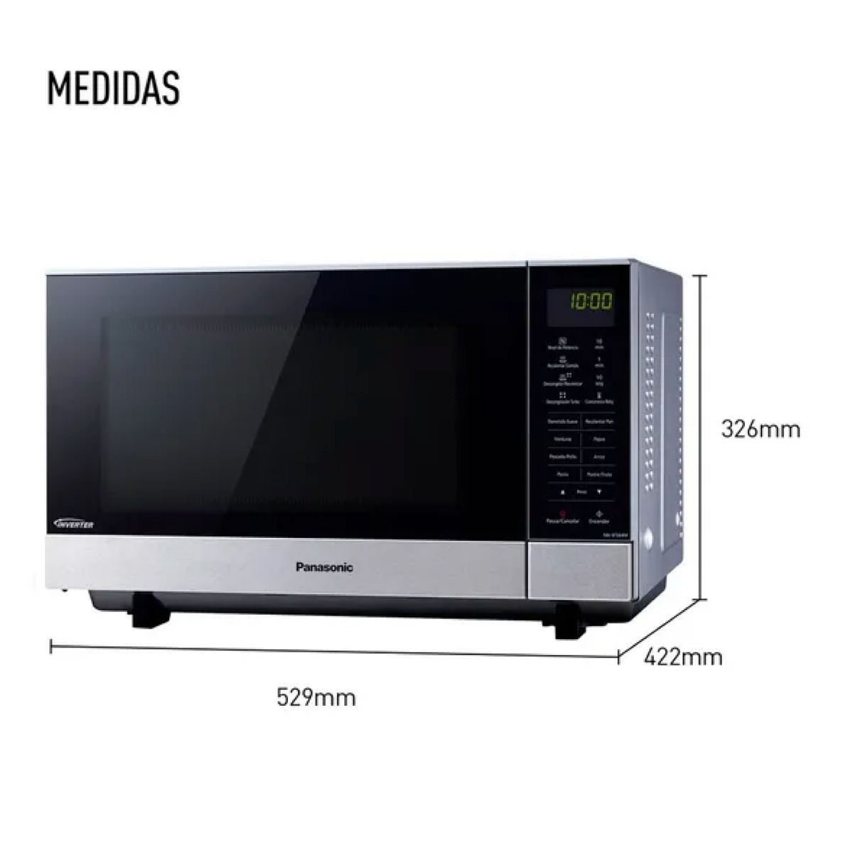 Panasonic - Horno microondas Panasonic NN-SF564MRPM 27L
