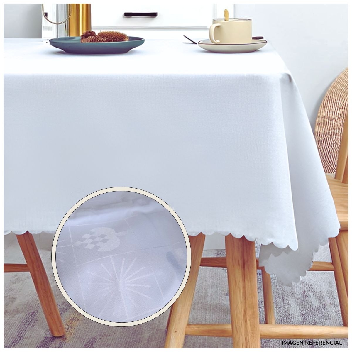 INSPIRA MARKET - Mantel de Mesa Estampado Rectangular 140cm x 250cm