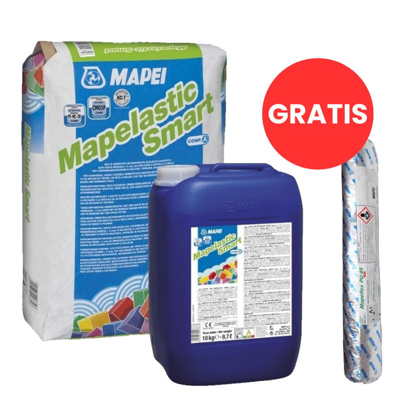 GENERICO - Pack Mapelastic Smart x 30kg y Mapeflex PU 45 FT x 600ml