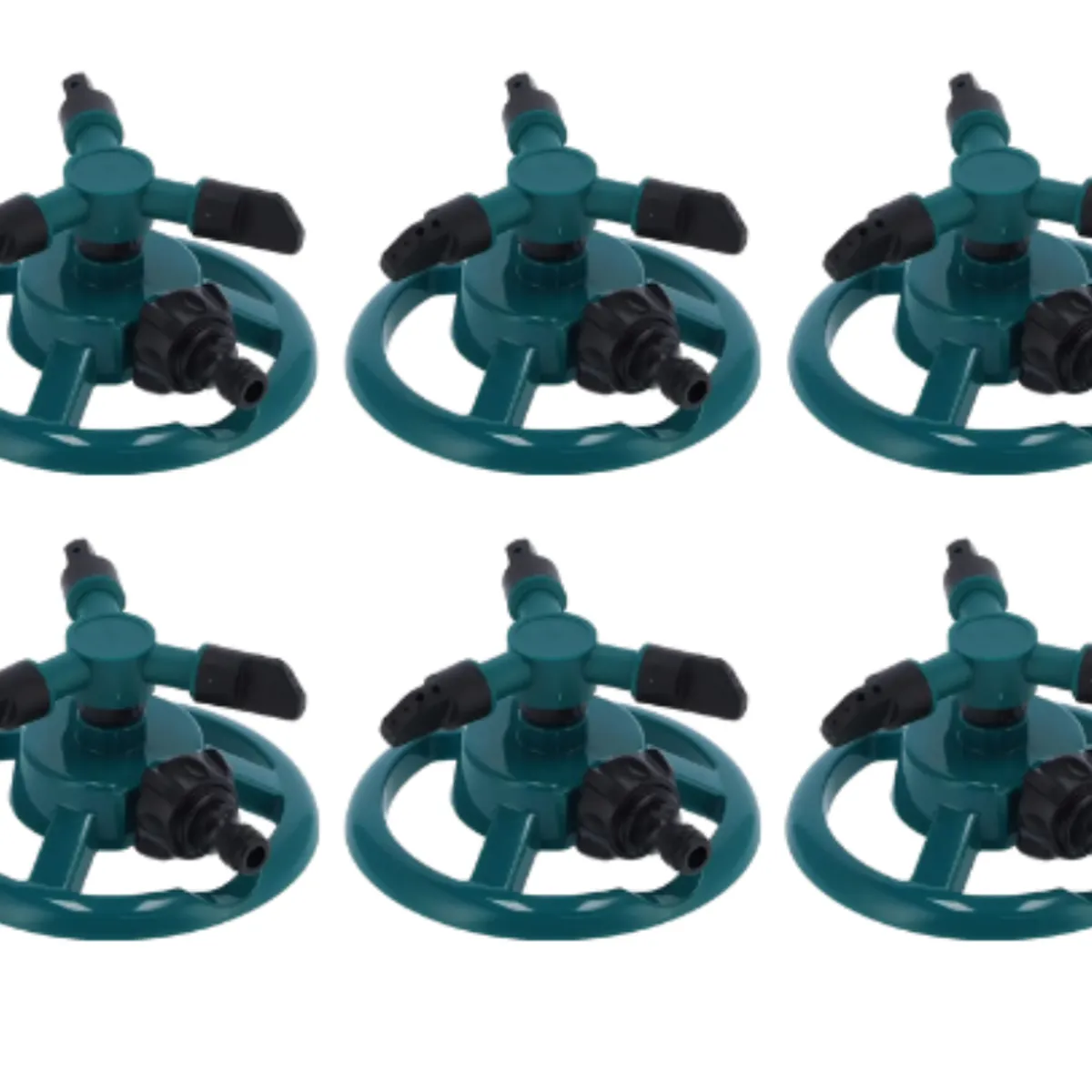 GENERICO - Pack de 6 Rociadores De Césped De 3 Brazos