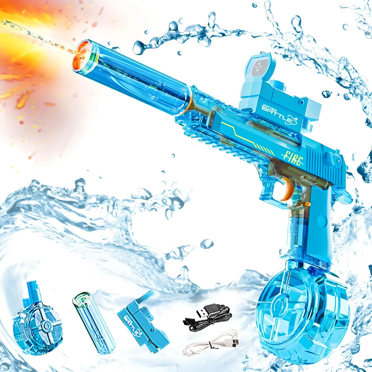 GENERICO - Pistola De Agua Eléctrica Para Niños y Adultos Celeste