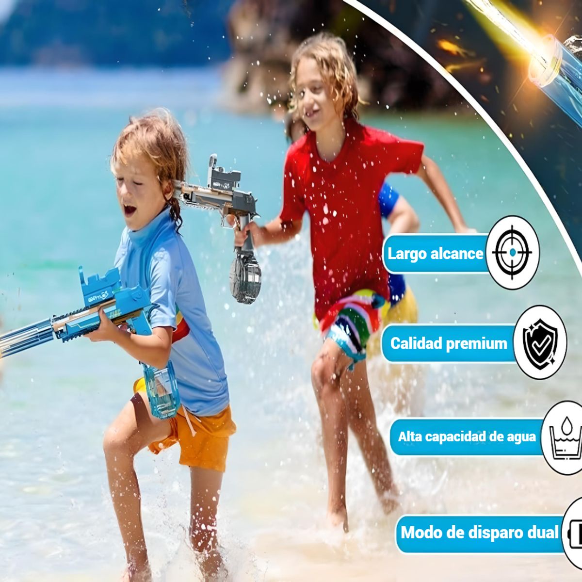 GENERICO - Pistola De Agua Eléctrica Para Niños y Adultos Celeste
