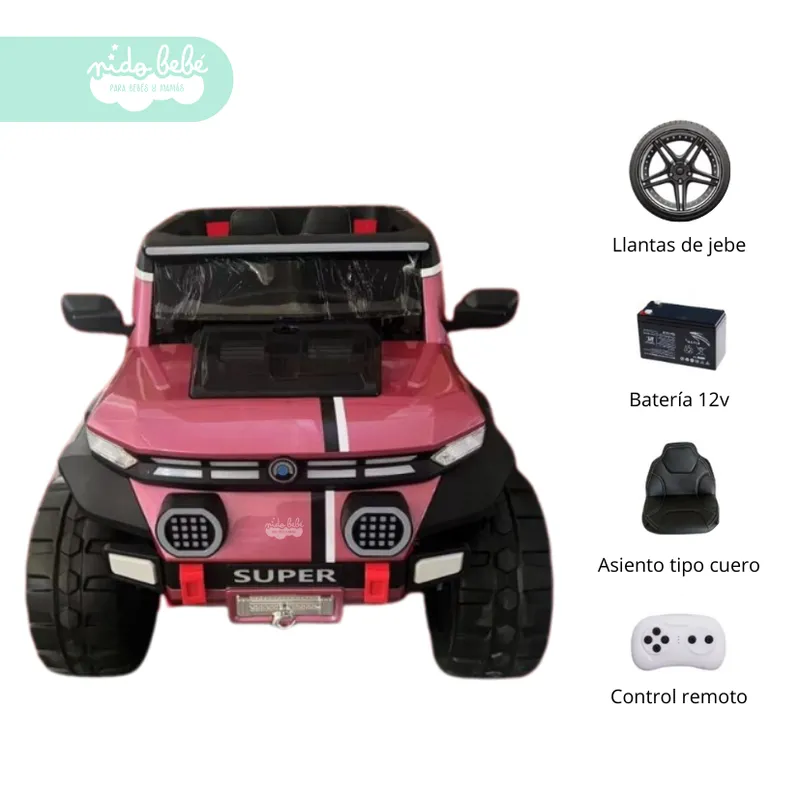 GENERICO - Carro a Batería para Niño FANCY PINK