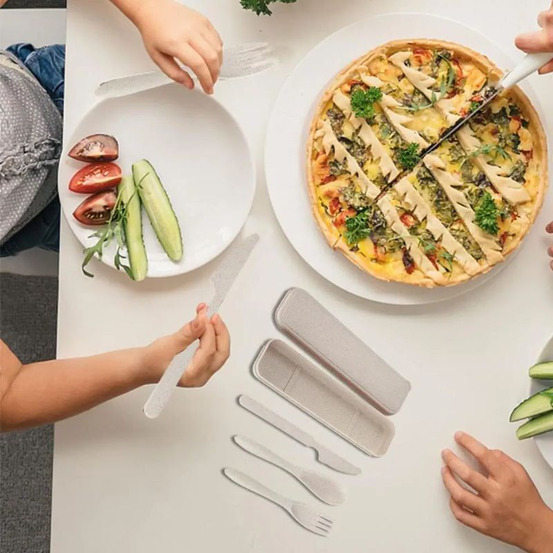 GENERICO - Set de cubiertos ecológicos portátil