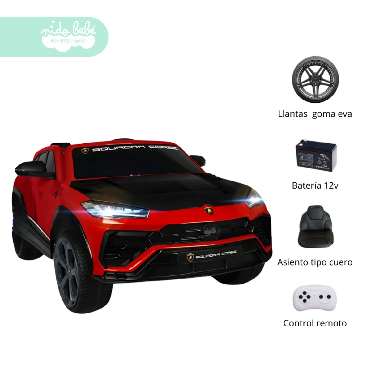 GENERICO - Camioneta a Batería para Niño DERECK Red