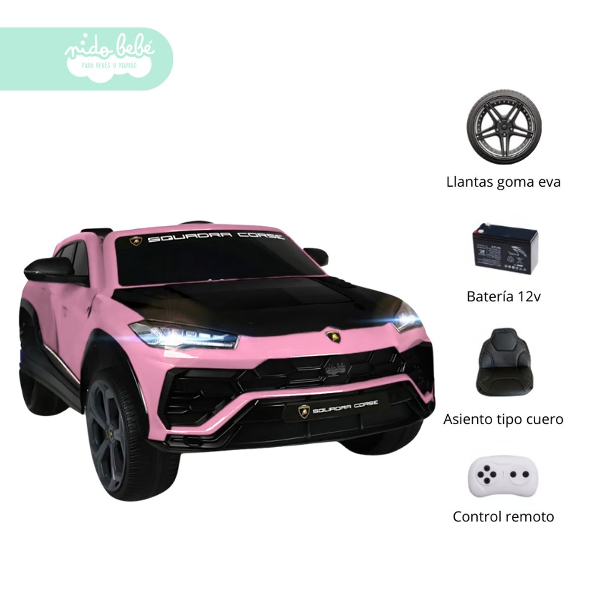 GENERICO - Camioneta a Batería para Niño DERECK Pink