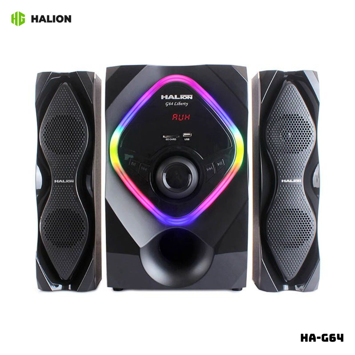 HALION - PARLANTES HALION LIBERTY 2.1 LUZ LED - HA-G64