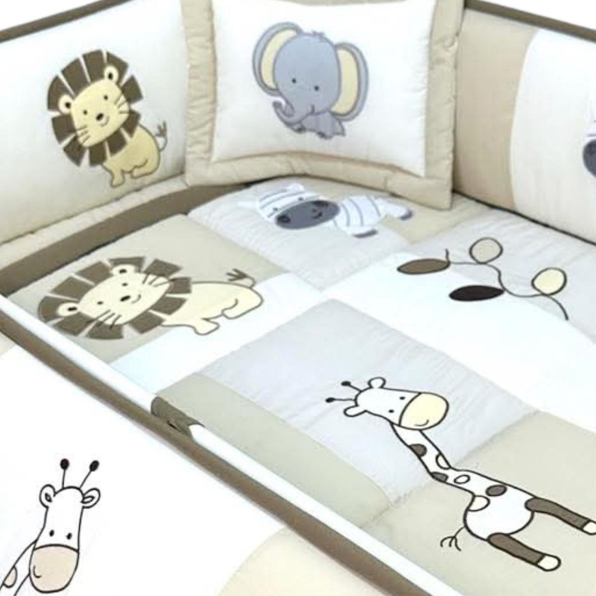 BABY MERINOS - Set de Cuna y 4 protectores - Prestige - Safari 5