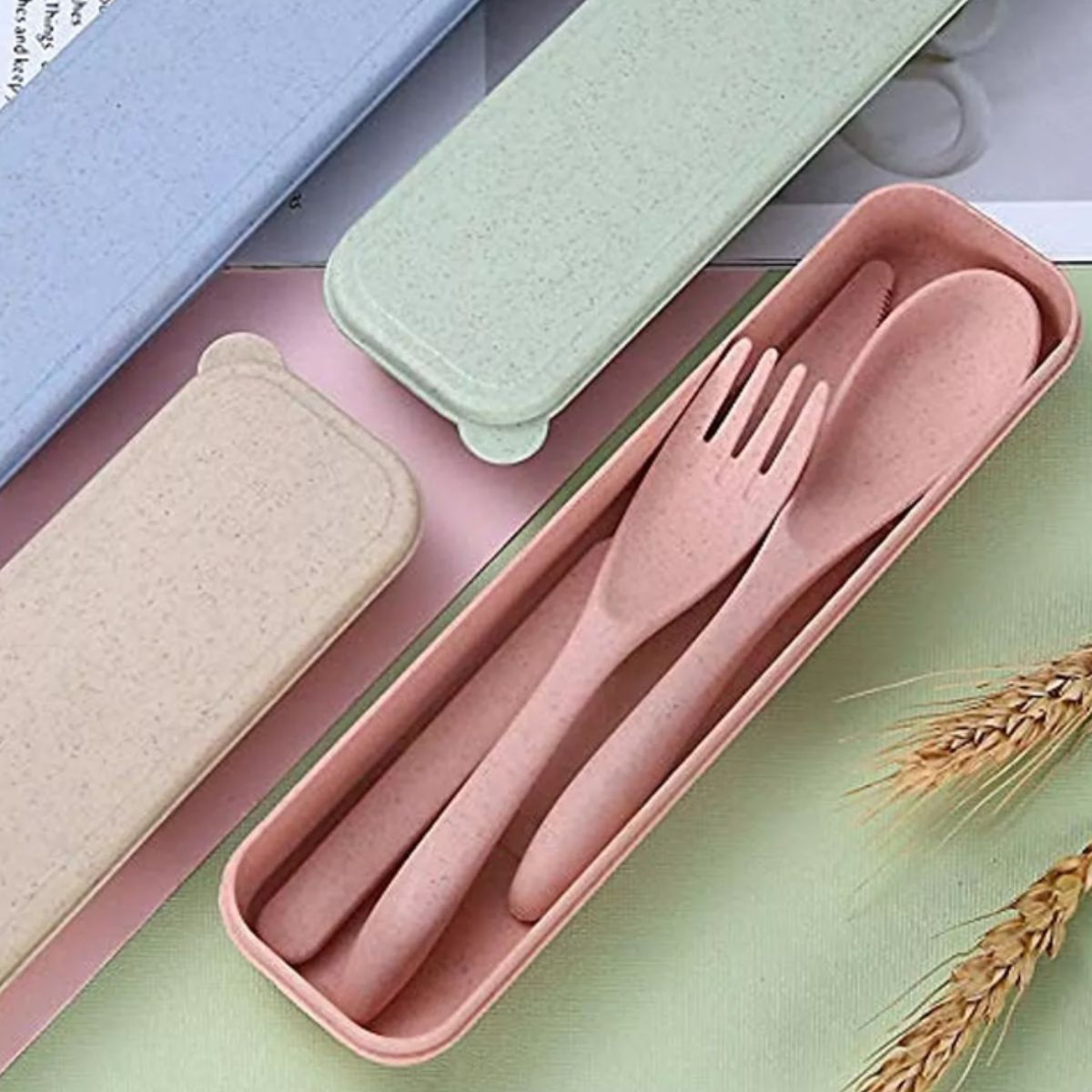 GENERICO - Set de cubiertos ecológicos portátil