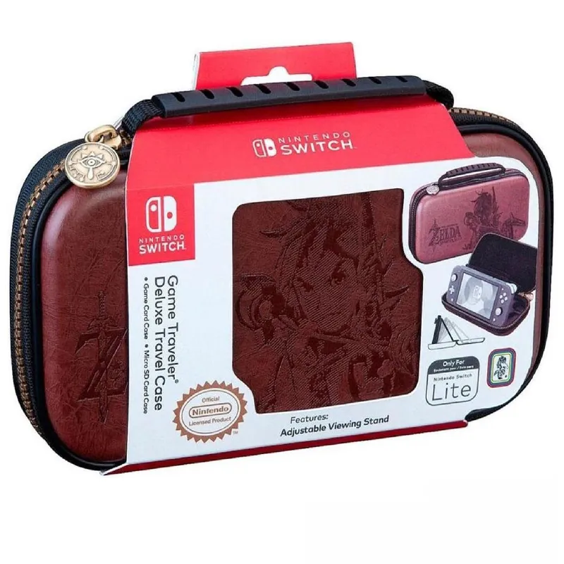 NINTENDO - ESTUCHE PARA NINTENDO SWITCH LITE LEGEND OF ZELDA BROWN