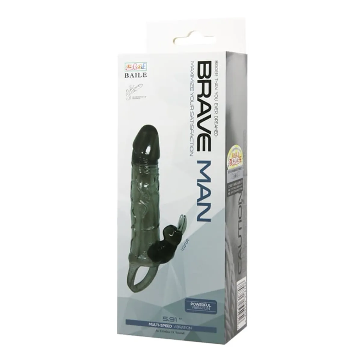 BAILE - Funda Pene Extensora  Doble Estimulación y Vibración Múltiple