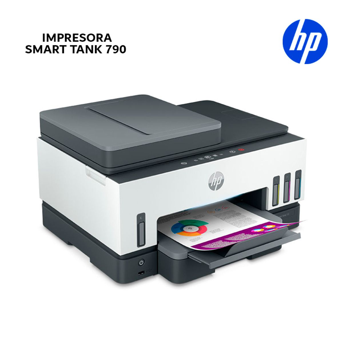 HP - Multifuncional HP Smart Tank 790 Color,Wi-Fi,Dúplex, ADF