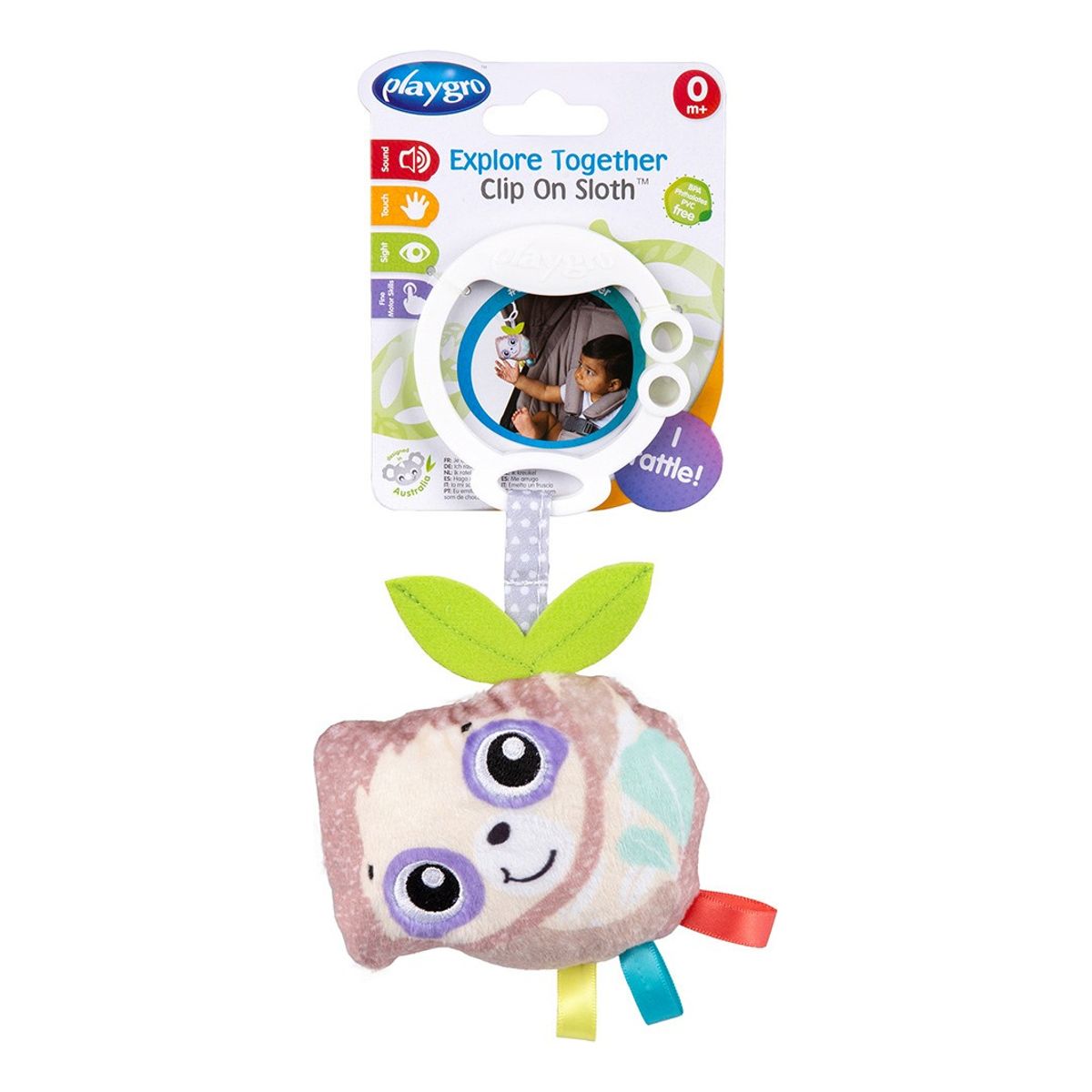 PLAYGRO - Colgante Juguetero Para Coche Oso Perezoso