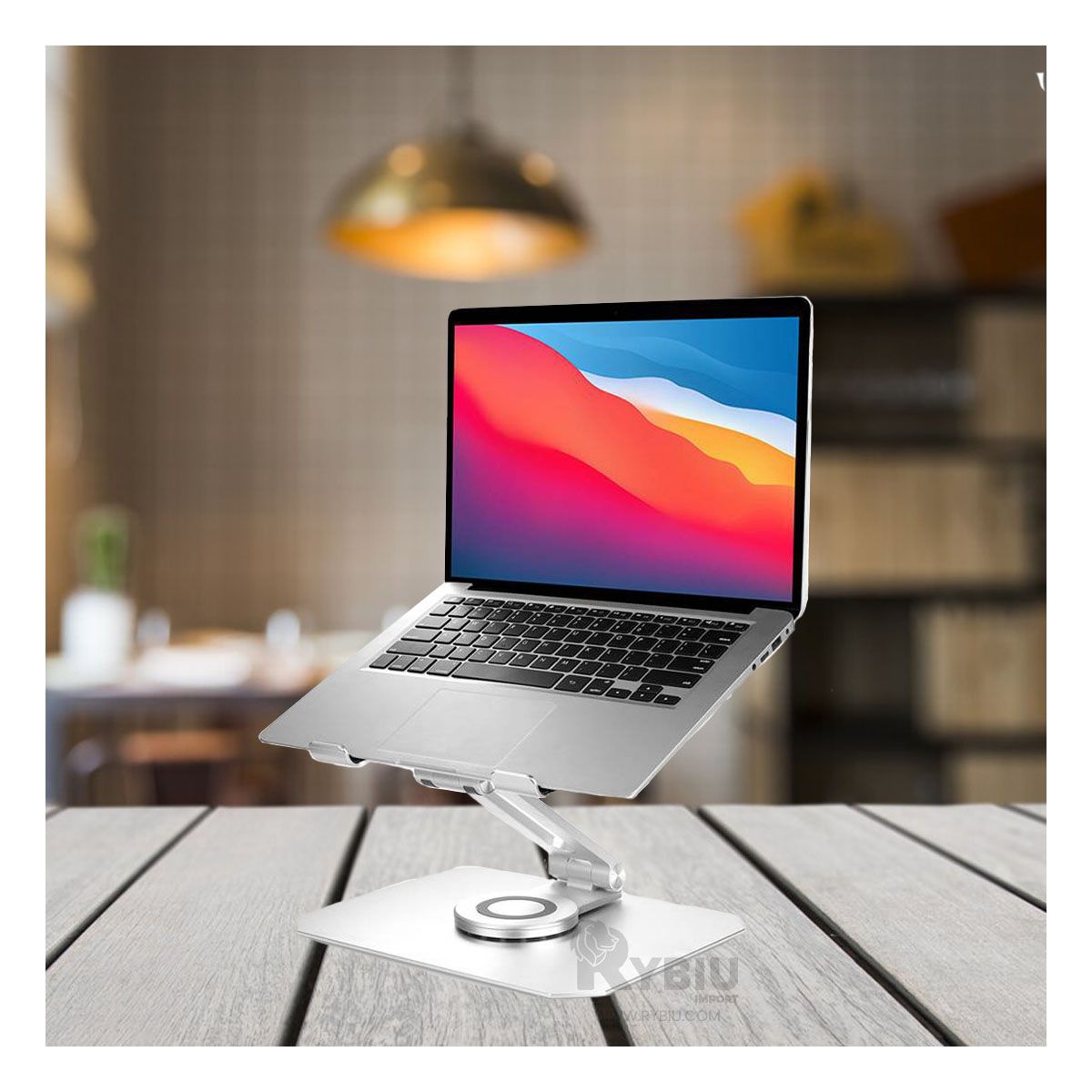 GENERICO - Soporte Funcional y Compacto en Plateado Y+Regalo Stickers