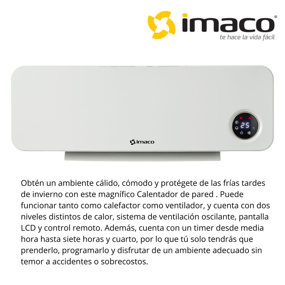 IMACO - Calentador de Pared 2000W Imaco WH2000