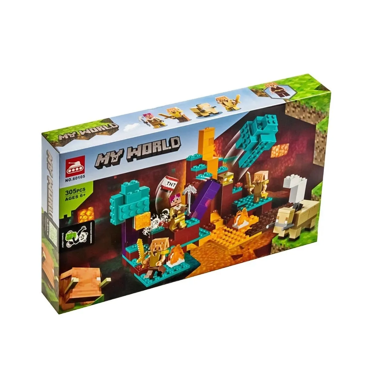 MINECRAFT - Bloques Construcción Minecraft El Bosque Deformado My World 305 Pcs