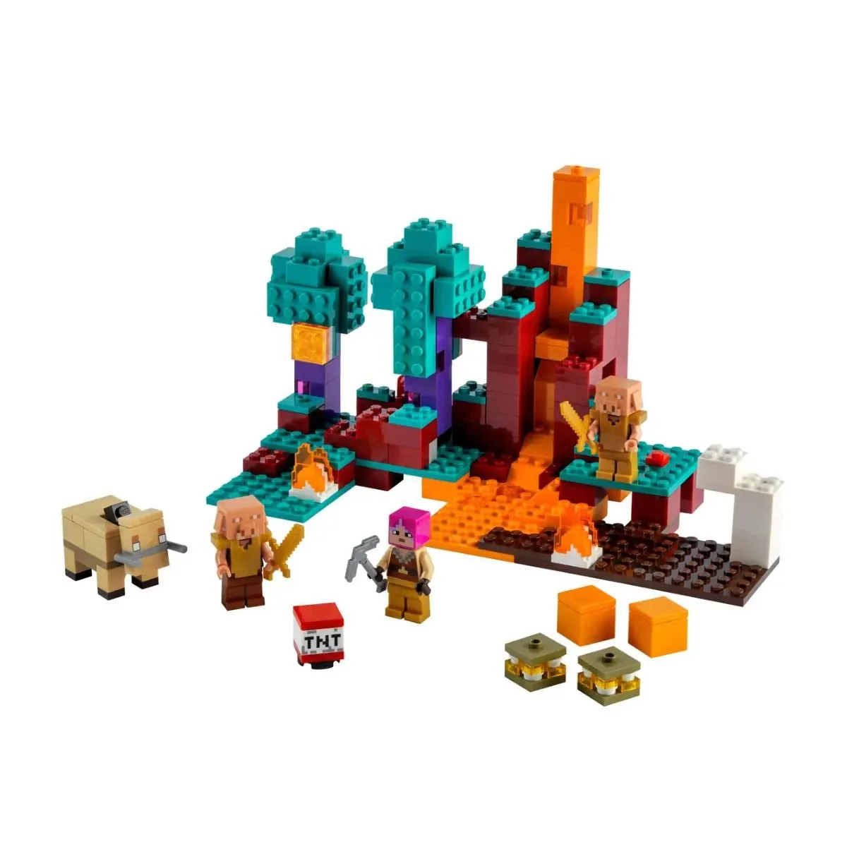 MINECRAFT - Bloques Construcción Minecraft El Bosque Deformado My World 305 Pcs