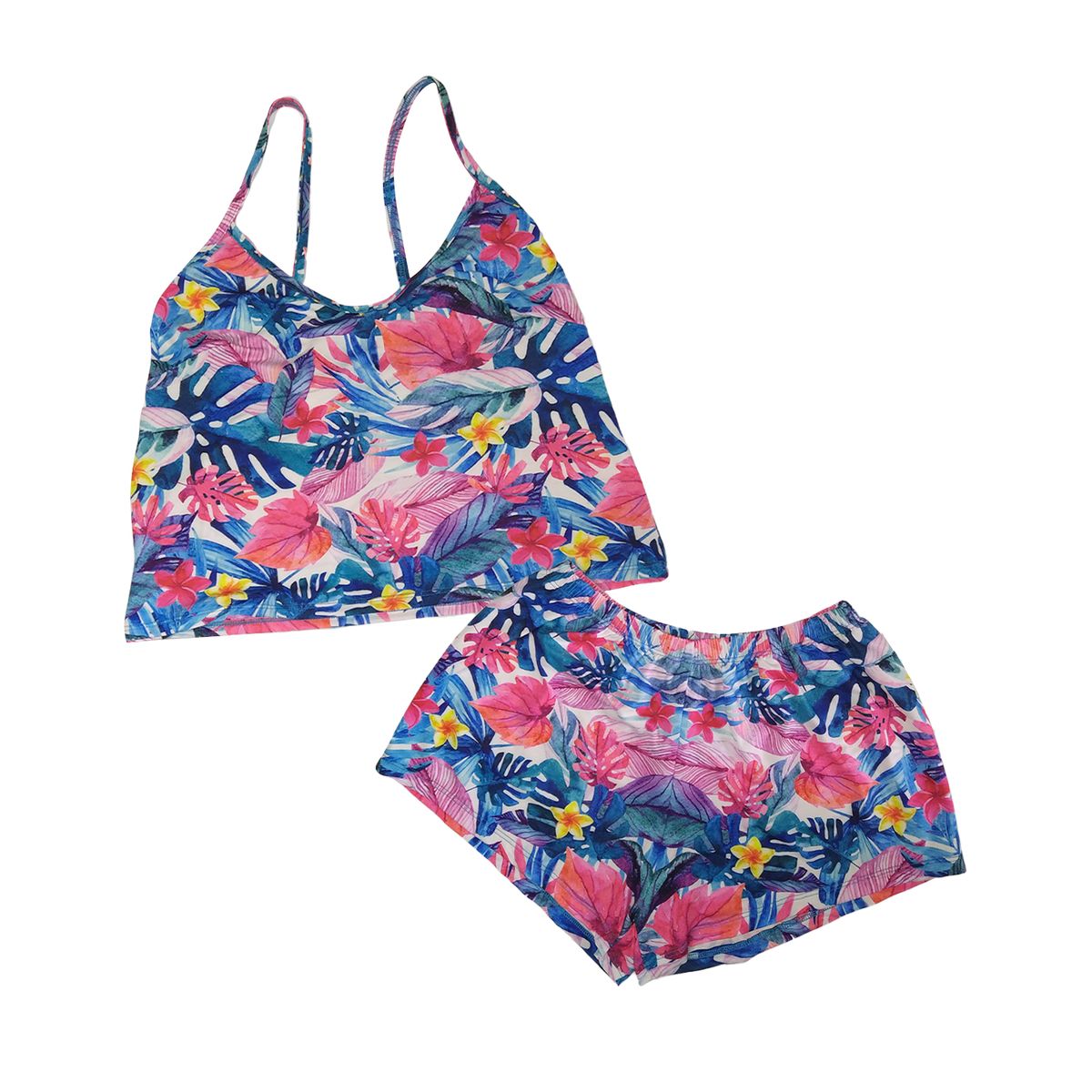 GENERICO - Pijama Conjunto Mujer BVD y Short Dos Piezas