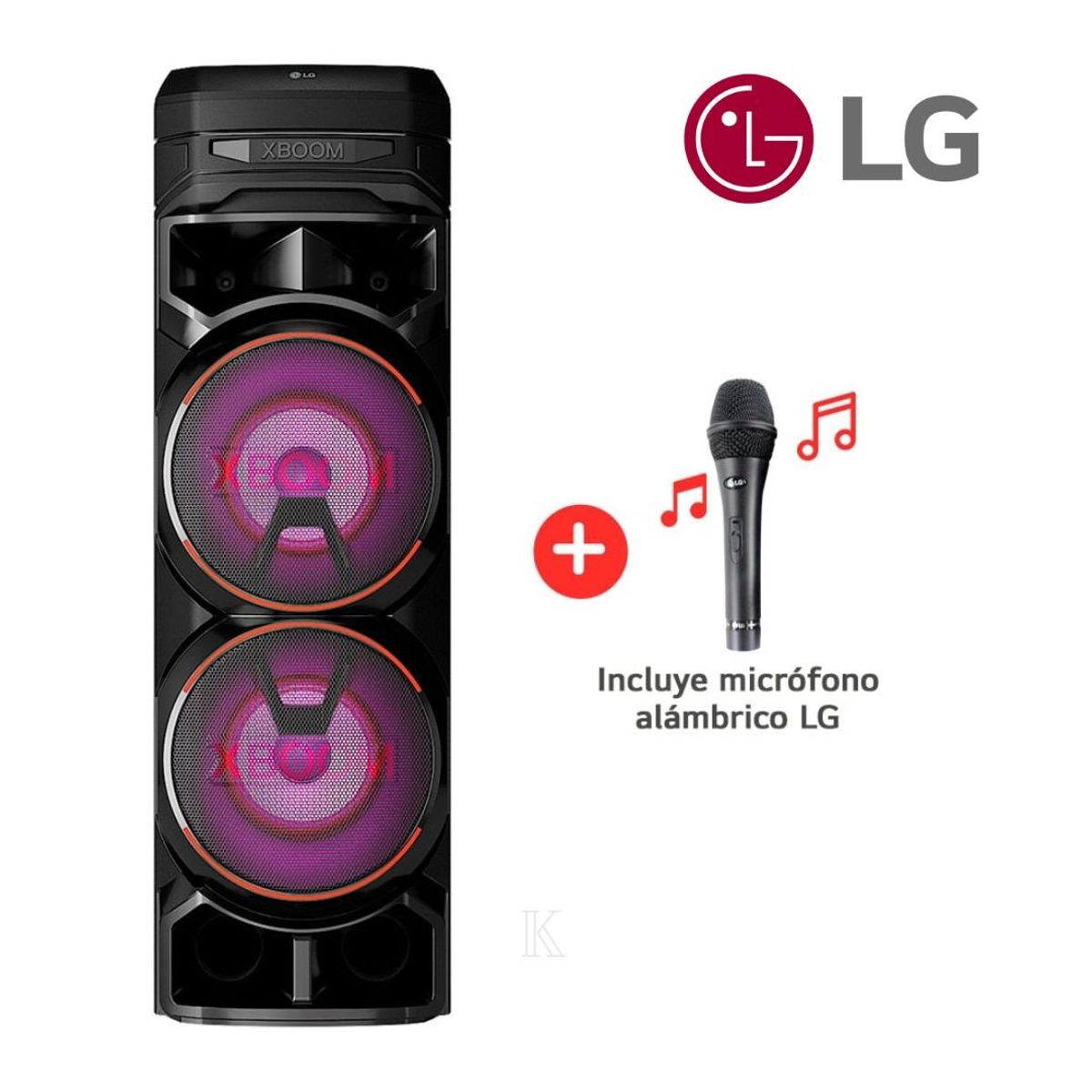 LG - Parlante Bluetooth LG XBOOM RNC9 Altavoz para Fiesta de karaoke