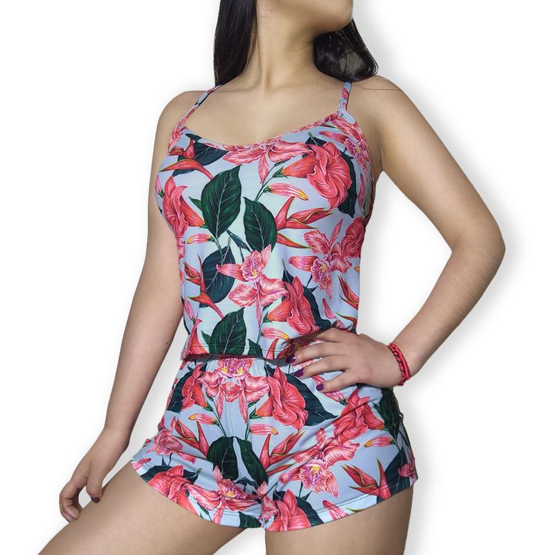 GENERICO - Pijama Conjunto Mujer BVD y Short Dos Piezas