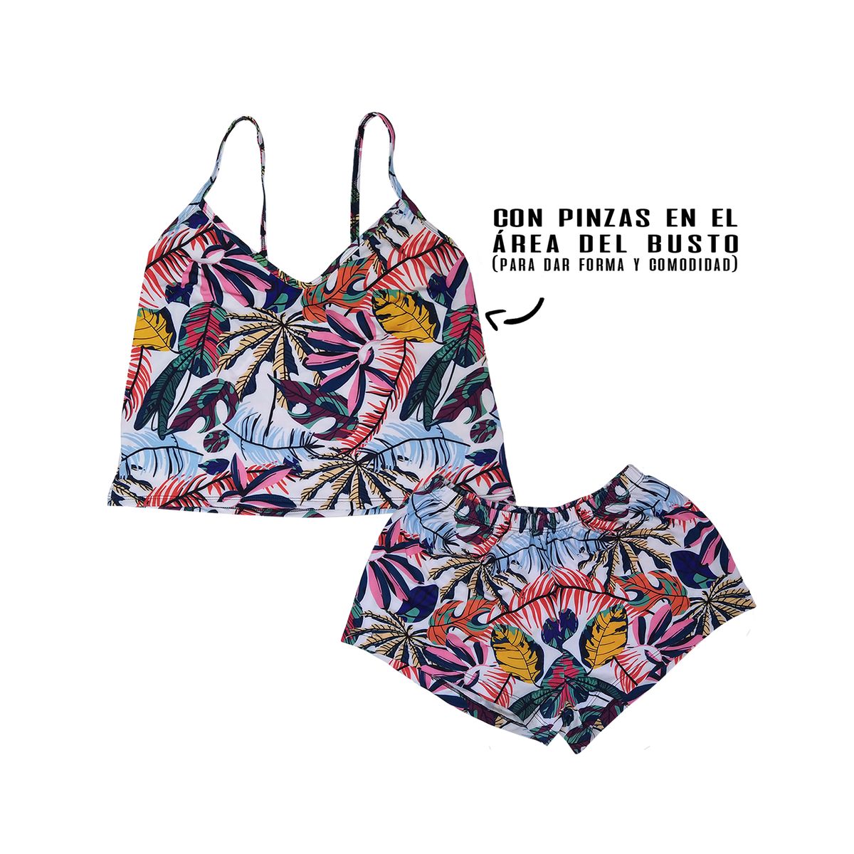 GENERICO - Pijama Conjunto Mujer BVD y Short Dos Piezas