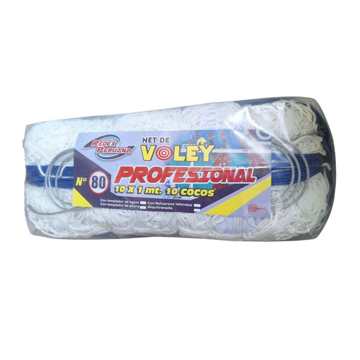 GENERICO - Ned de Voleibol, Profesional 10.00 mts x 10 Cocos - # 80