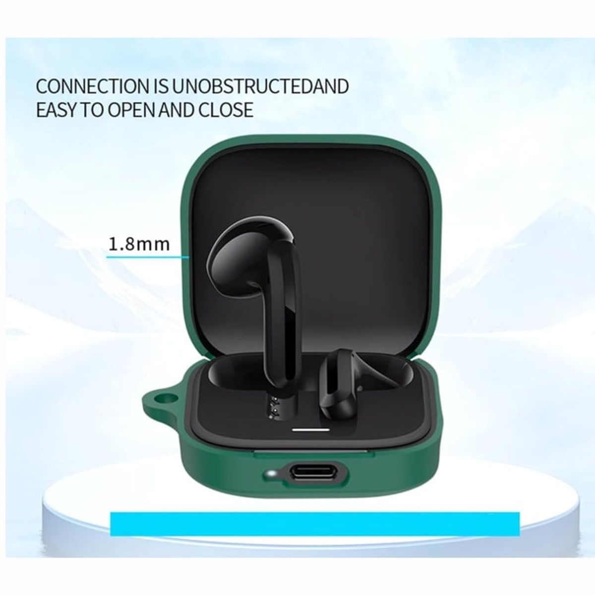 CASE - Funda de Silicona Para Xiaomi Buds 6 Active - Verde