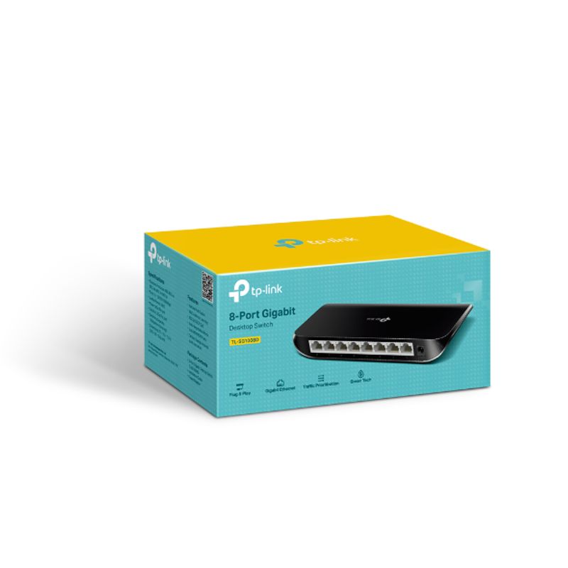 TP LINK - Switch de 8 Puertos - TL-SG1008D - Gigabit
