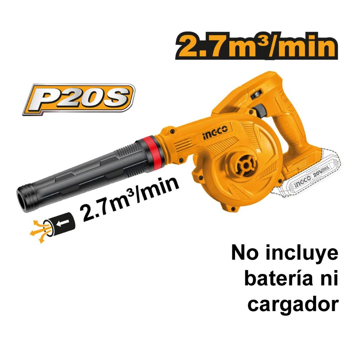 INGCO TOOLS - SOPLADORA INALÁMBRICA INGCO 20V CABLI20018