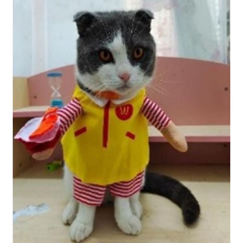 GENERICO - Disfraz para Mascota de Payaso de las Hamburguesas - Mini