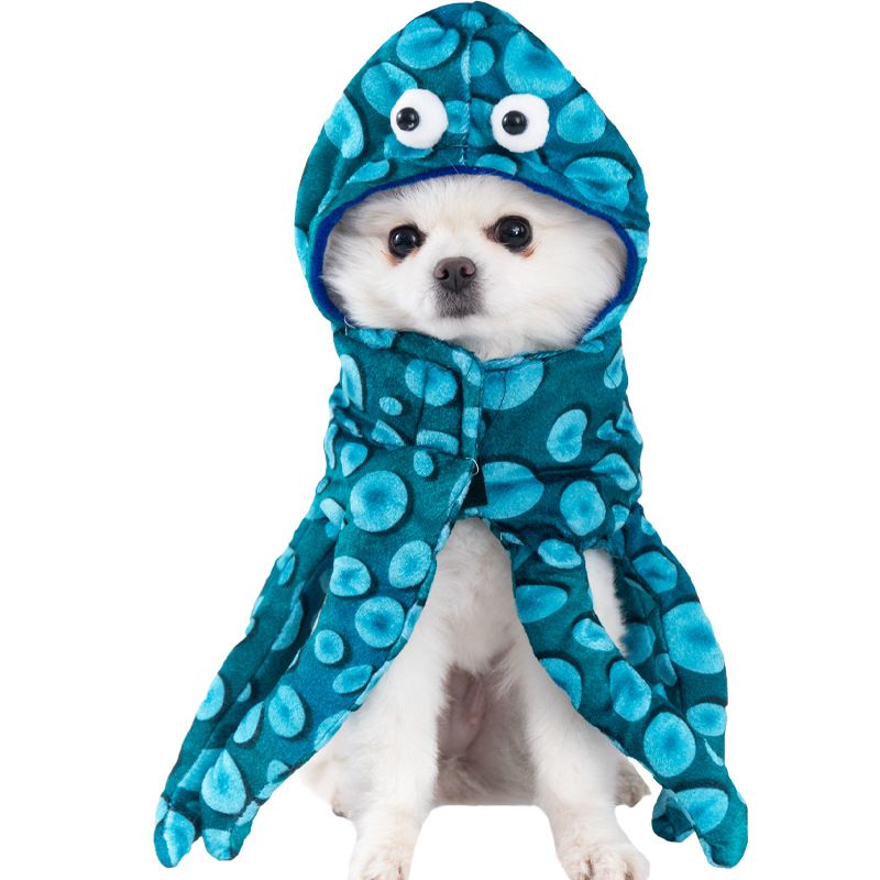 GENERICO - Disfraz para Mascota de Pulpo Azul - Mini