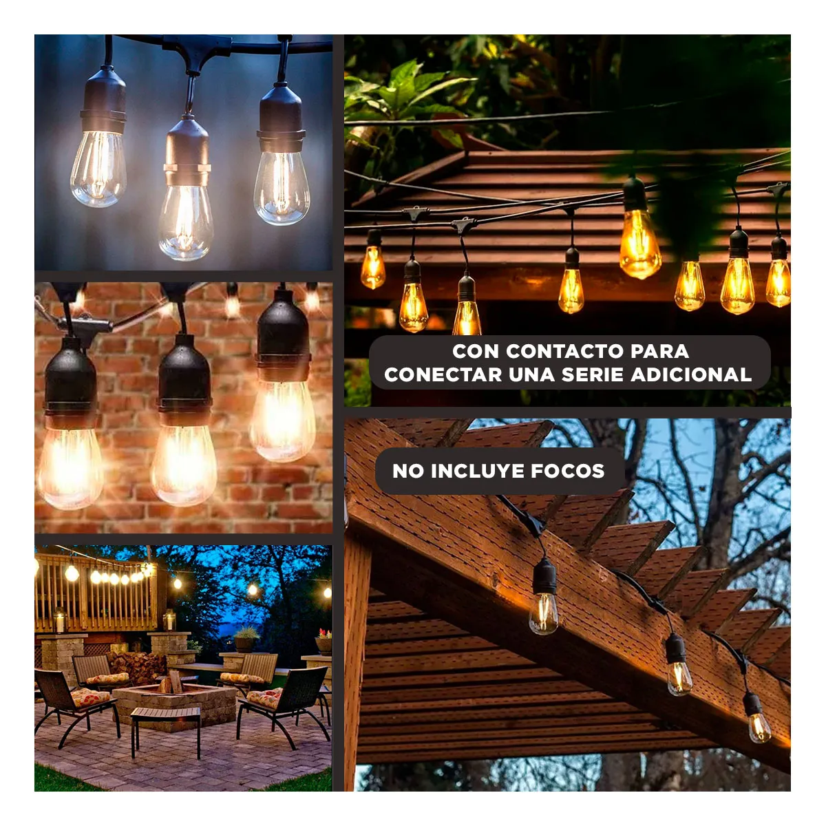 GENERICO - Iluminacion Relajante para Foco de 20m Negro Y+Gift Stickers