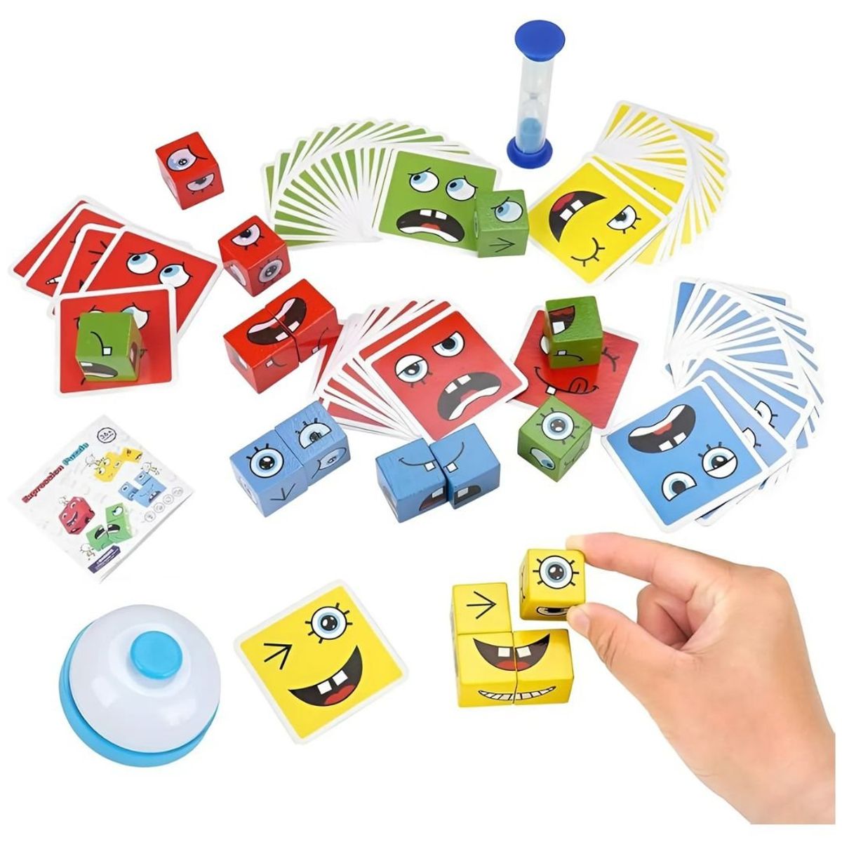 GENERICO - Juego Didáctico Rompecabezas Cubos de Emociones para Niños