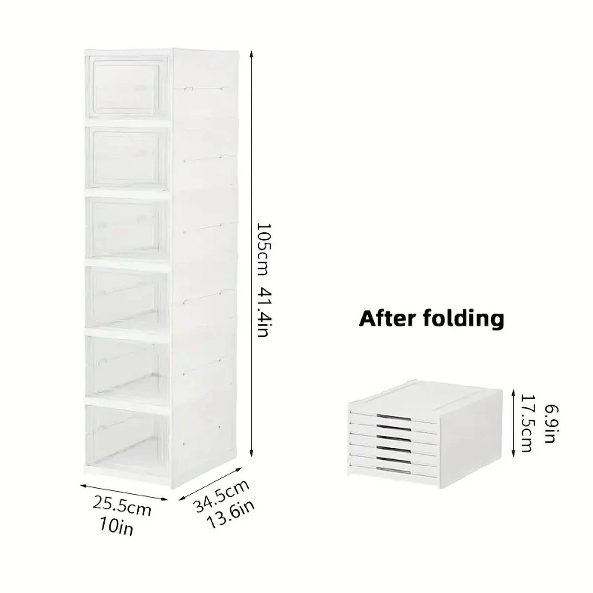 GENERICO - Zapatera Plegable De 6 Niveles Organizador De Almacenamiento