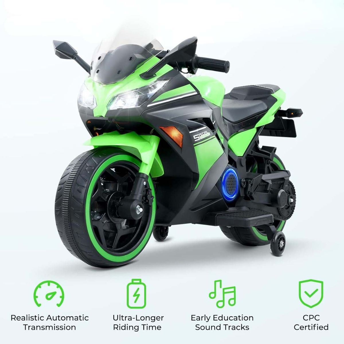 GENERICO - Moto Para Niño KAWASAKI NINJA 250 Verde