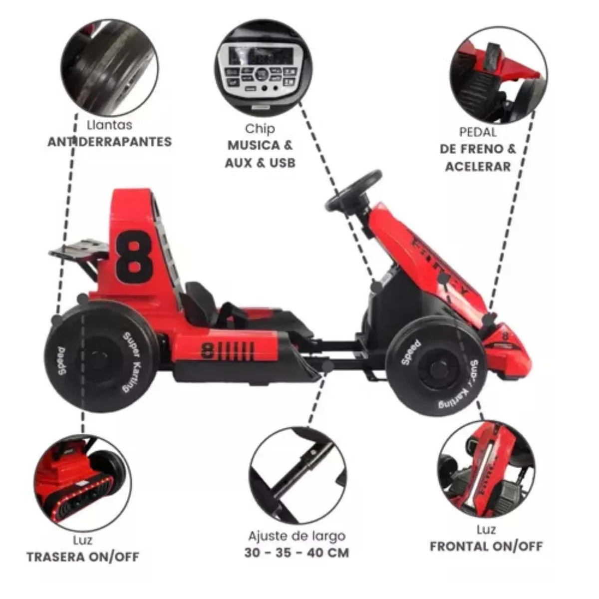 GENERICO - Carro a Batería para Niño FORMULA 1 Rojo