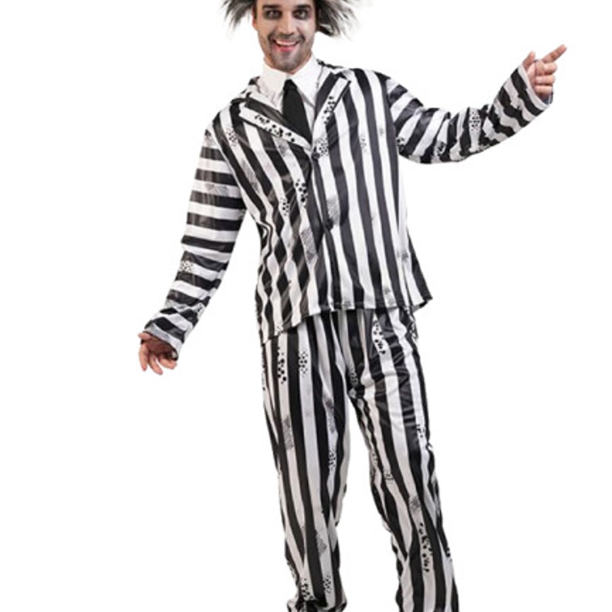 GENERICO - Disfraz de Rallas de Terror Adulto Sin peluca