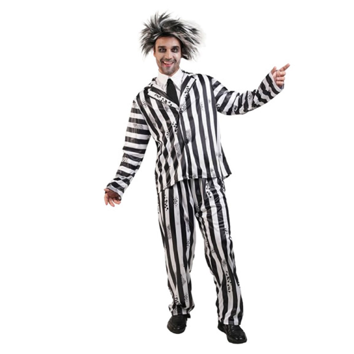 GENERICO - Disfraz de Rallas de Terror Adulto Sin peluca